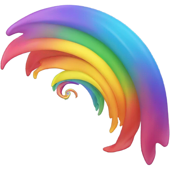 RAINBOW swirl LIKE TORNADO TAIL emoji