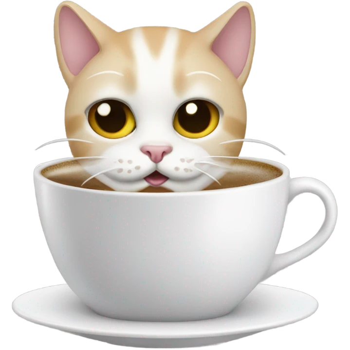 Cat drinking coffee  emoji