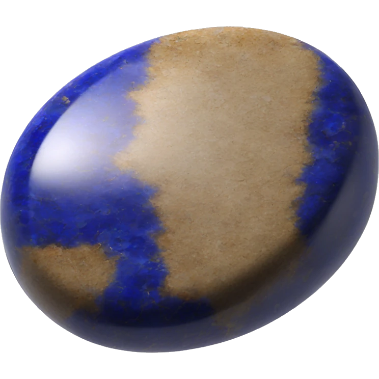 one lapis lazuli oval stone emoji