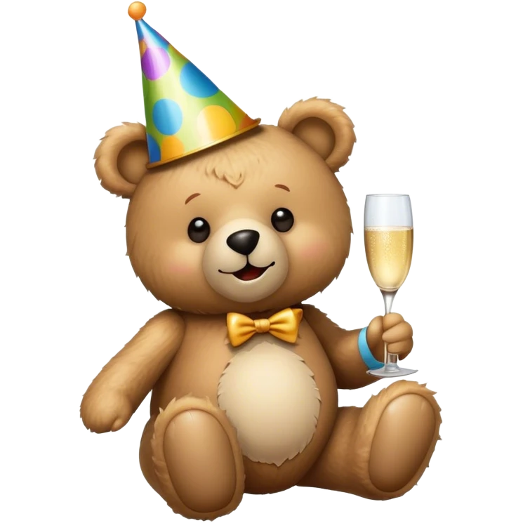  teddy on a paryt emoji