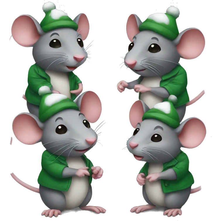 Christmas rat emoji