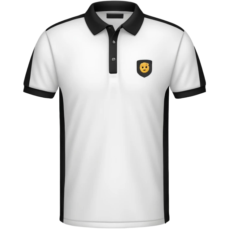 White polo tshirt with vertical black strips emoji