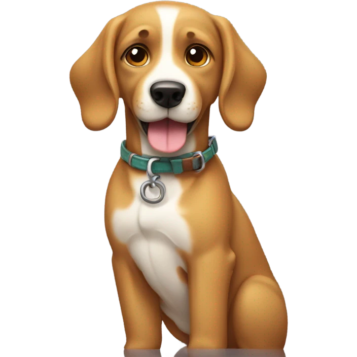 Perro con correa emoji
