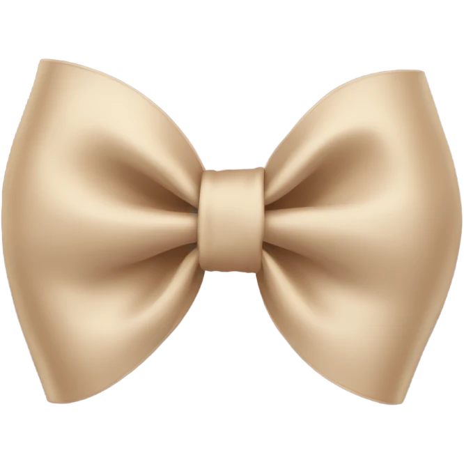 beige bow emoji