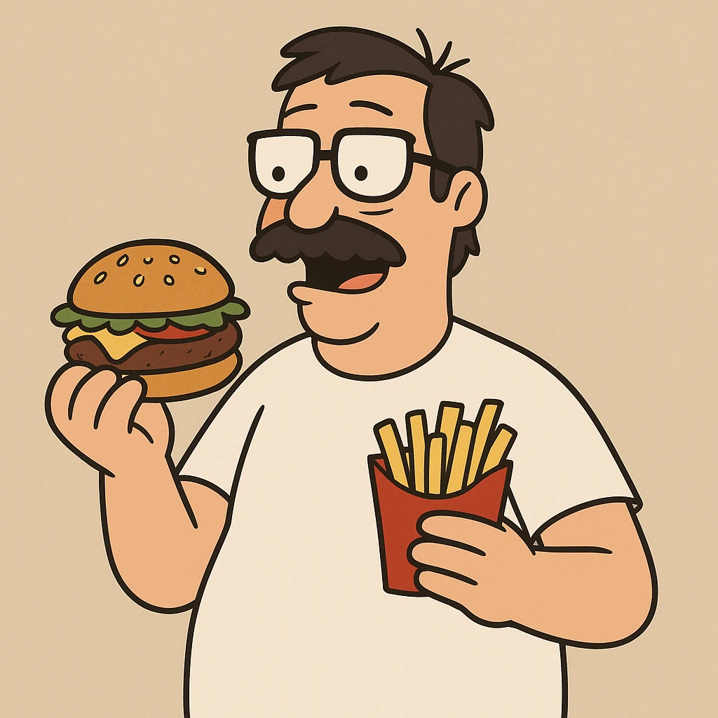 burger and fries emoji
