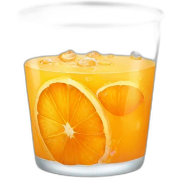 Orange juice with ice emoji