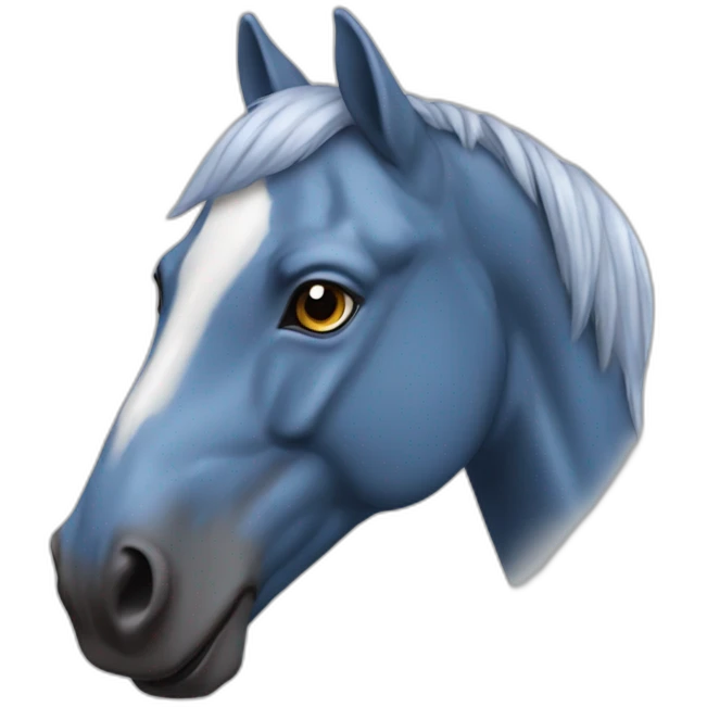 Cheval bleu emoji