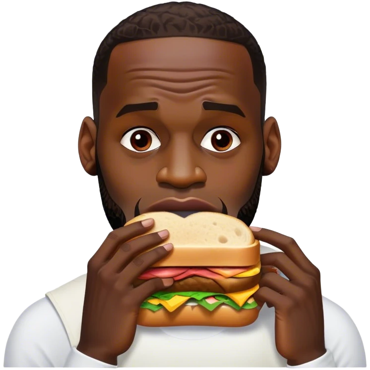 LeBron James eating a sandwich  emoji