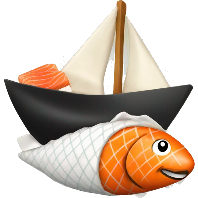 sushi sail boat emoji