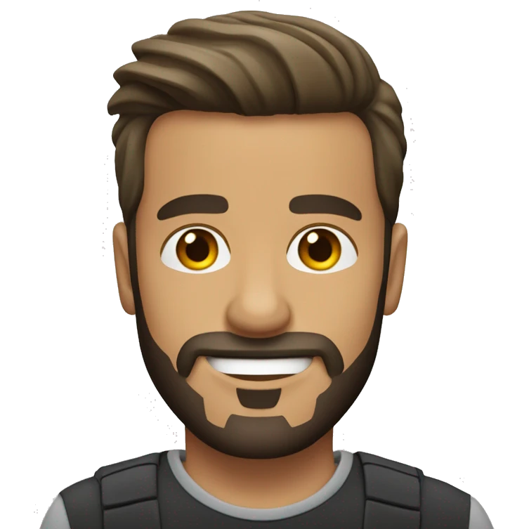 a man with david beckham's haircut and a goatee beard emoji