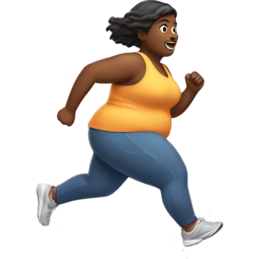 A fat girl running emoji