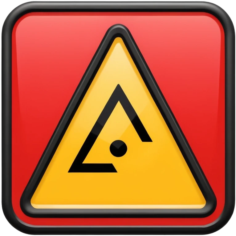 danger red triangle sign emoji