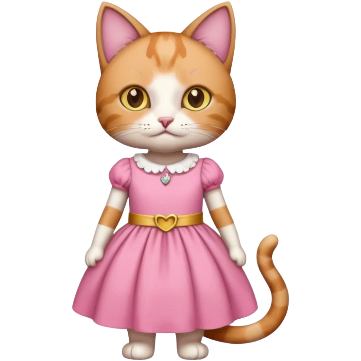 گربه ای با پیراهن صورتی  emoji