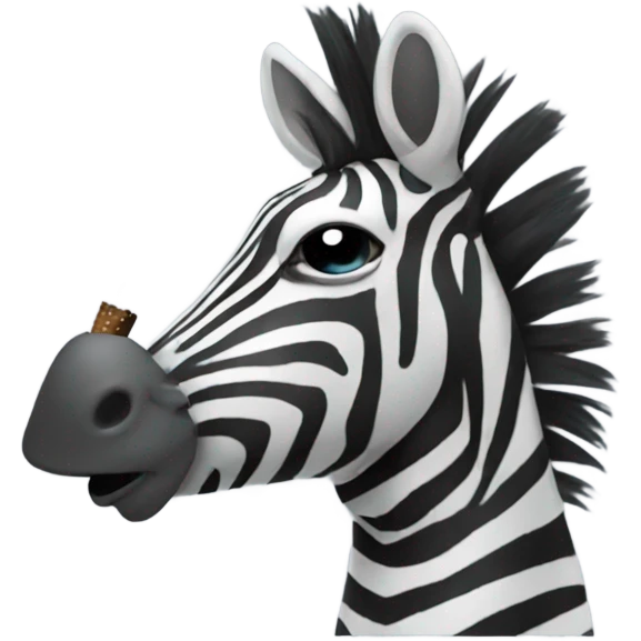 zebra smoking emoji