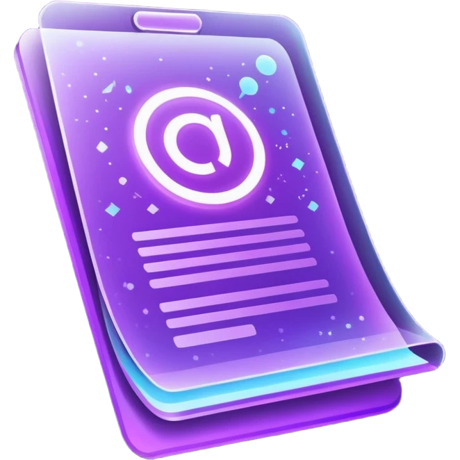 holographic purple document emoji