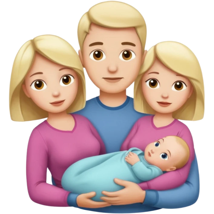 husband wife and baby girl emoji