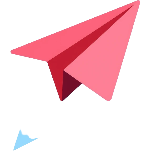 Telegram messenger icon with paper airplane emoji