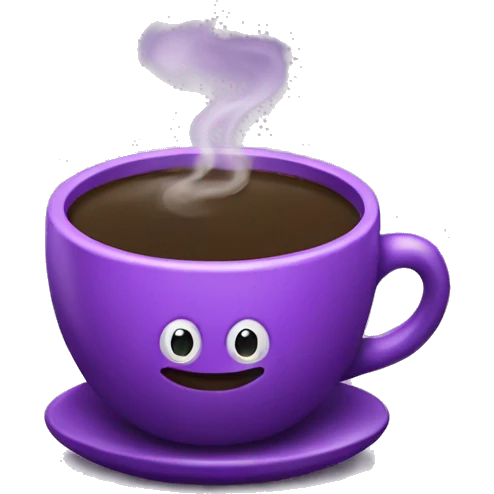purple coffee emoji