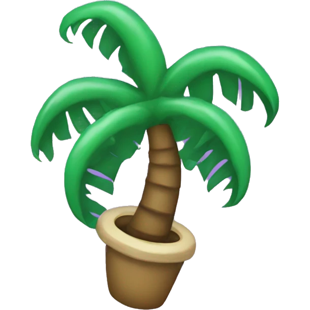 I want a purple kraken with a palm tree emoji
