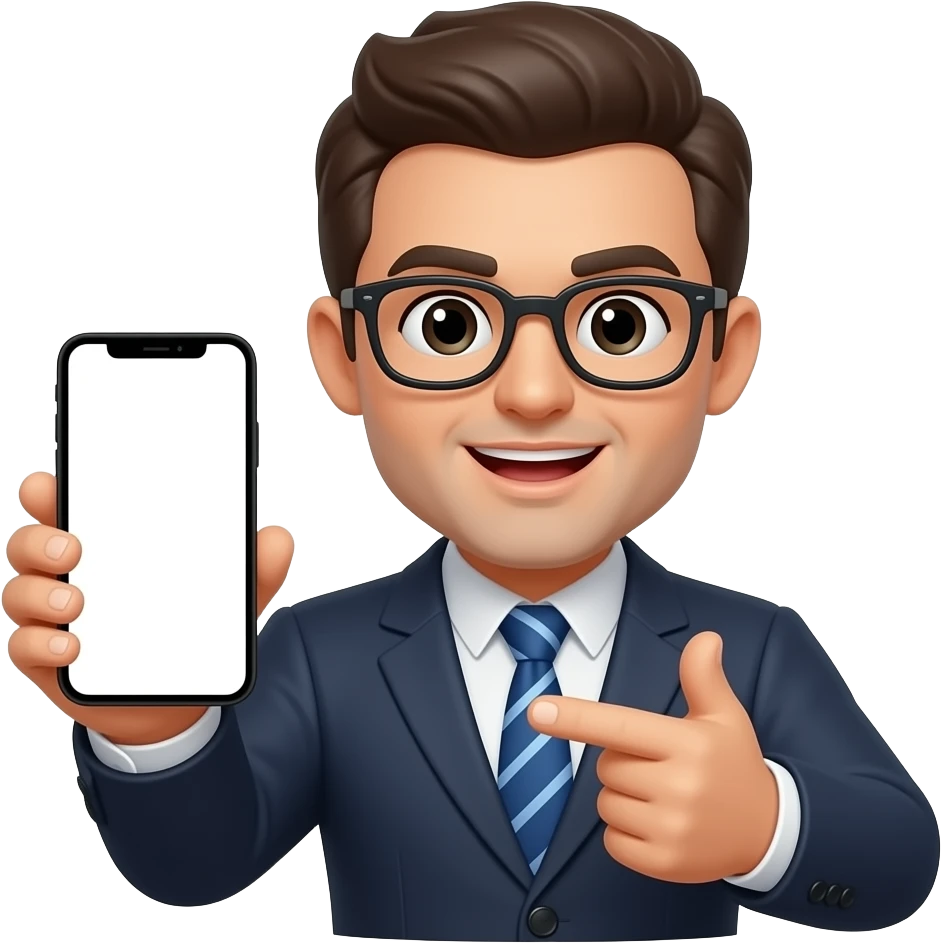 A lawyer is talking on the phone screen. emoji