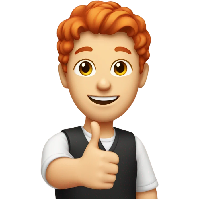 Red head thumbs up emoji