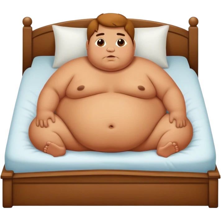 Fat person in bed  emoji
