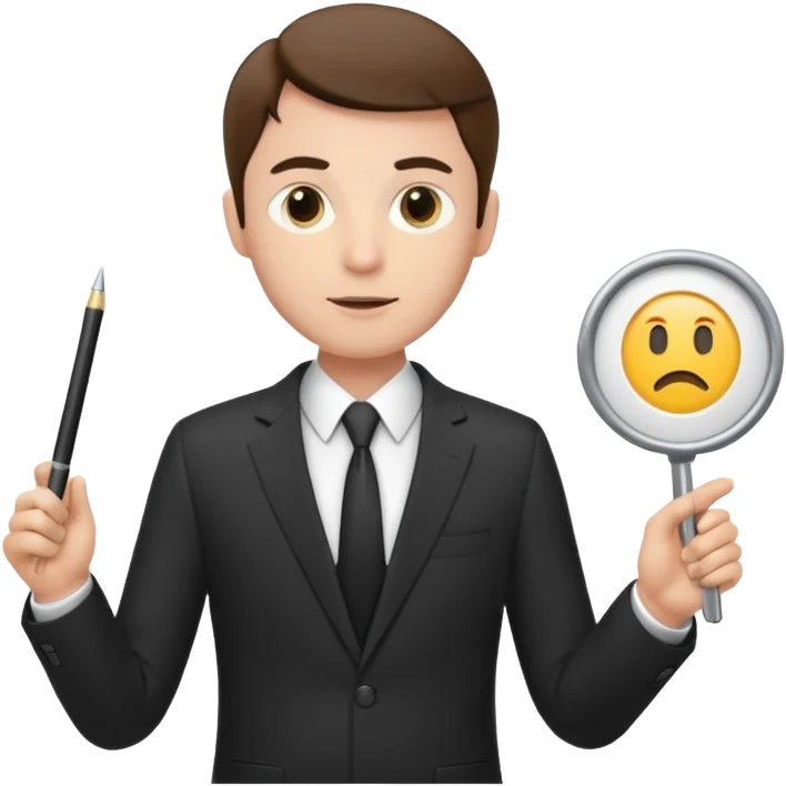 a man making a presentation emoji