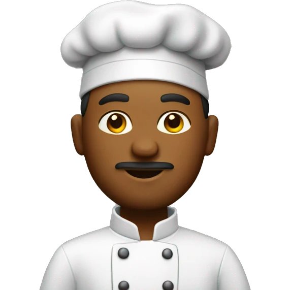 chef with head turned slightly right emoji