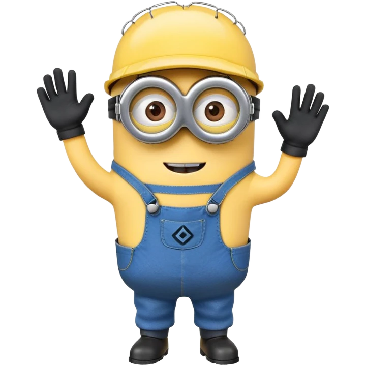 minion from despicable me, yellow character with blue overalls and goggles emoji