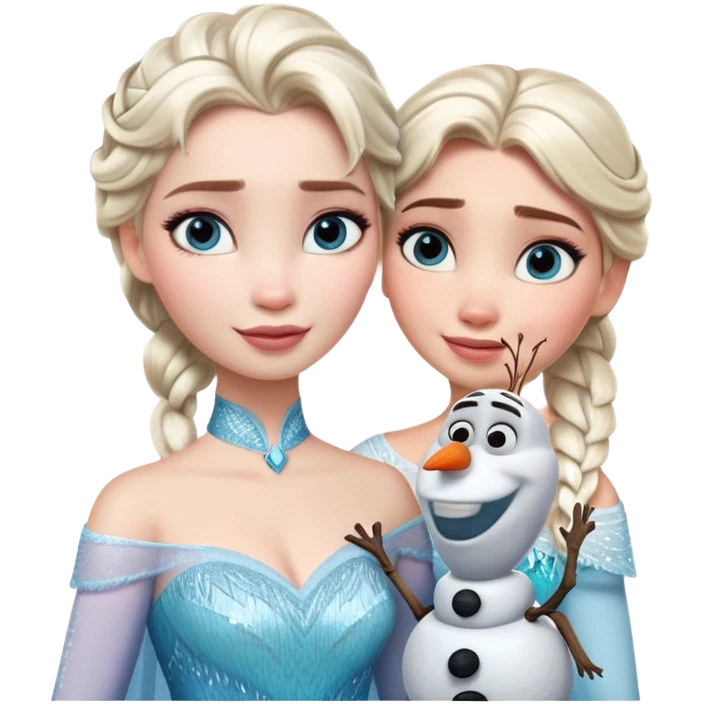 elsa with olaf emoji