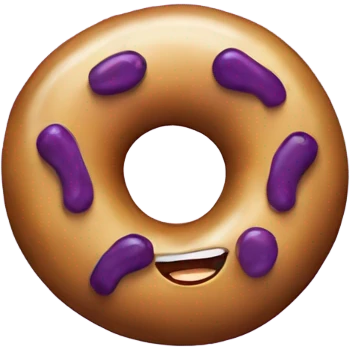 eggplant in donut emoji