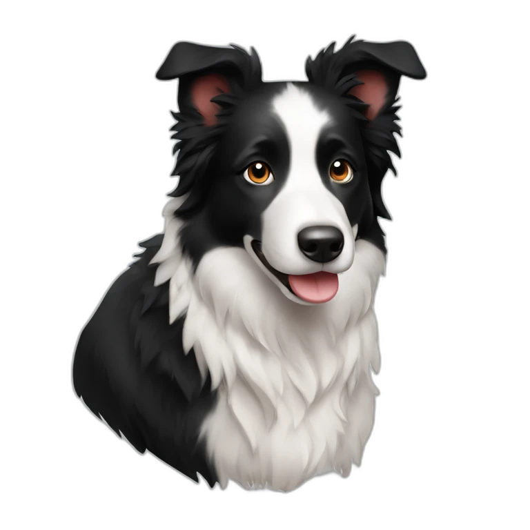 Cute little Border Collie emoji