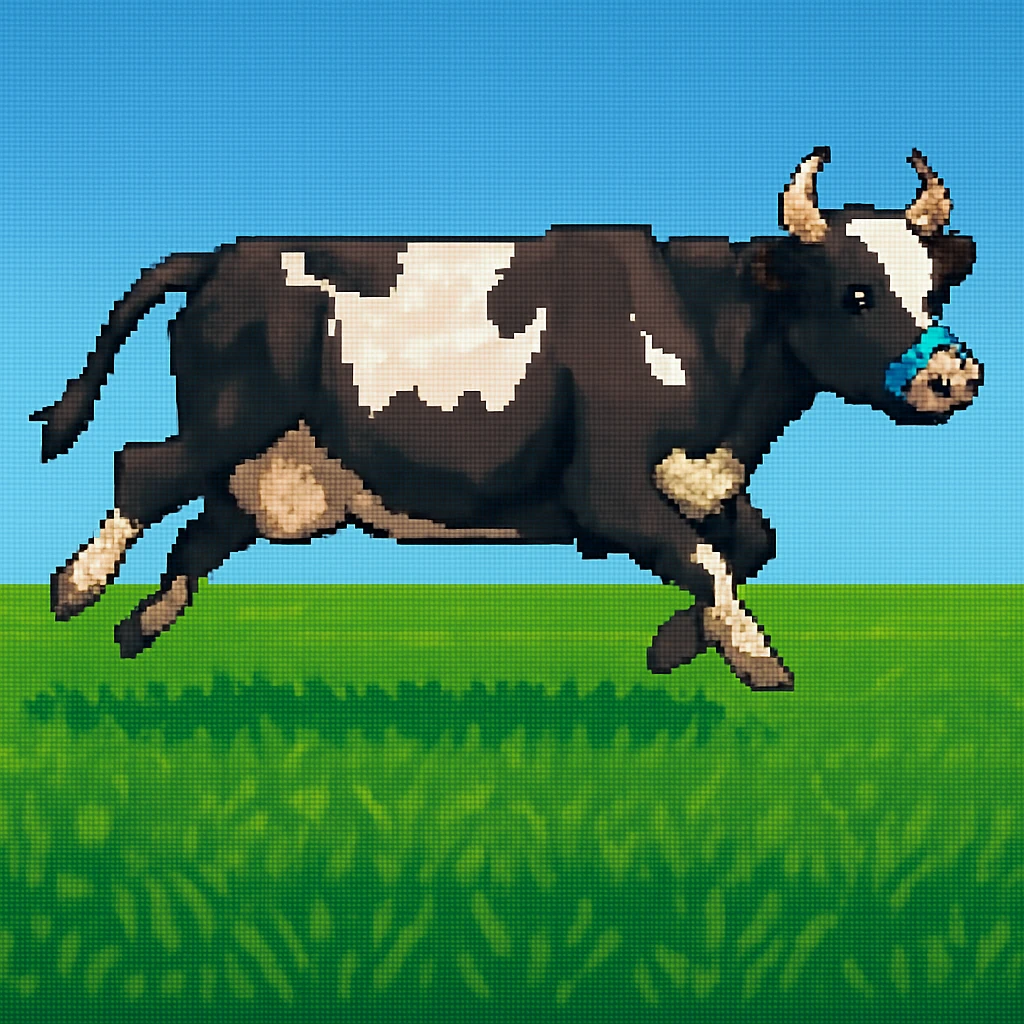 Remove clouds from the background, keep only the green grass field and clear sky emoji