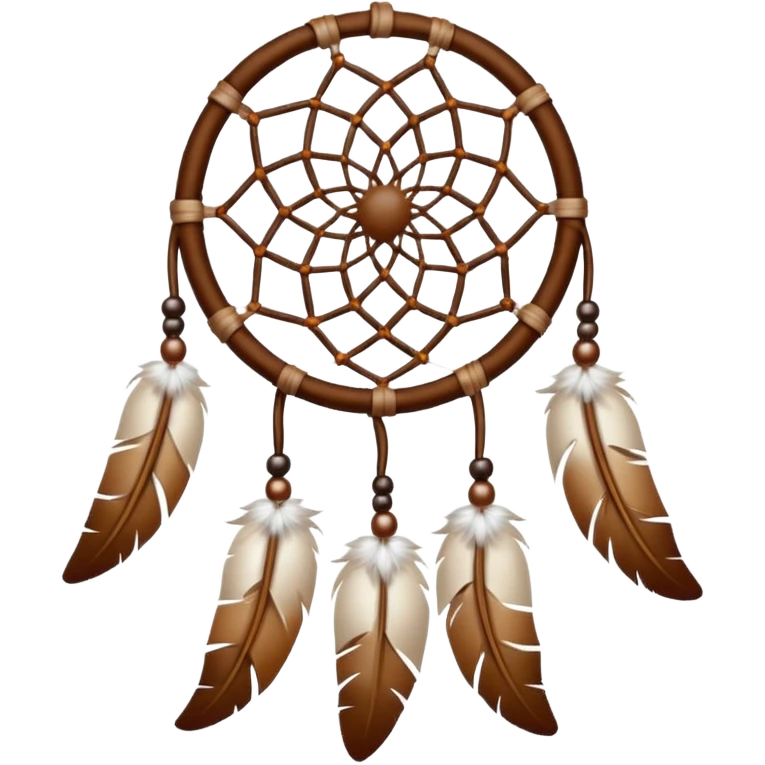 A brown dreamcatcher. emoji