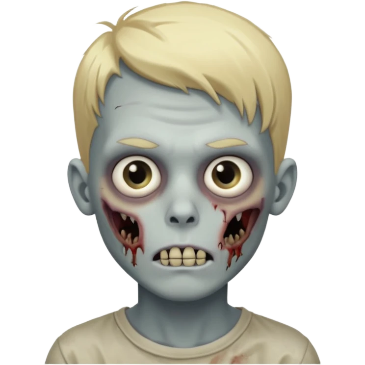 zombie boy with blonde hair long  emoji