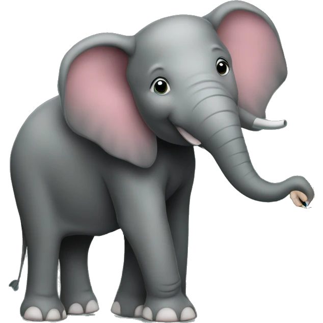 elephant as a teacher writing on black board emoji