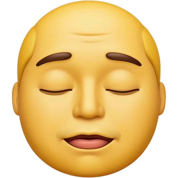 A male emoji with big fat lips with it’s eyes closed not smiling with its mouth closed and it’s yellow while making the ishowspeed face emoji