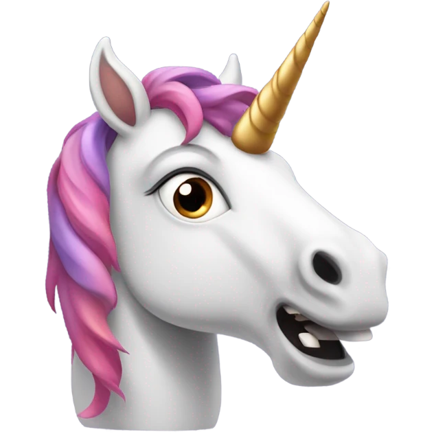 Confused unicorn  emoji