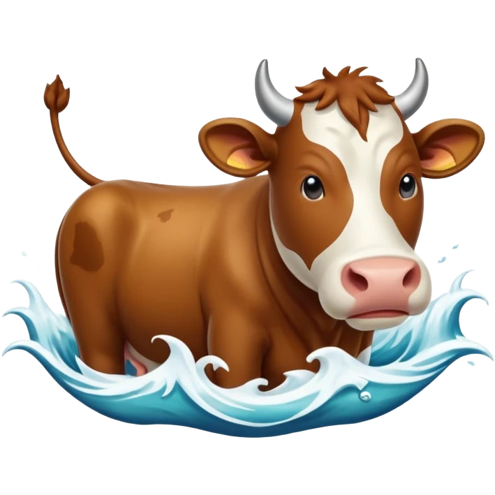 Cow tsunami emoji