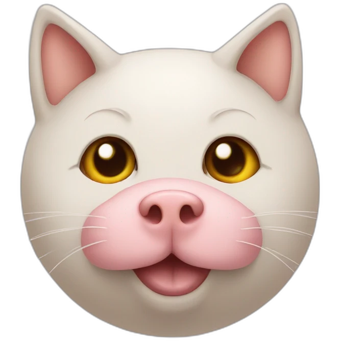 cat with pig nose emoji