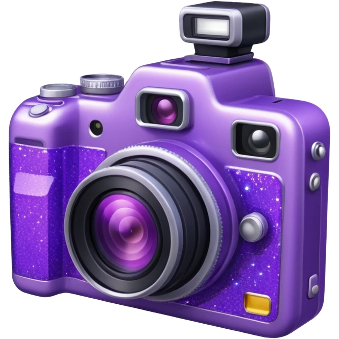 Glitter Hot Camera Purple emoji