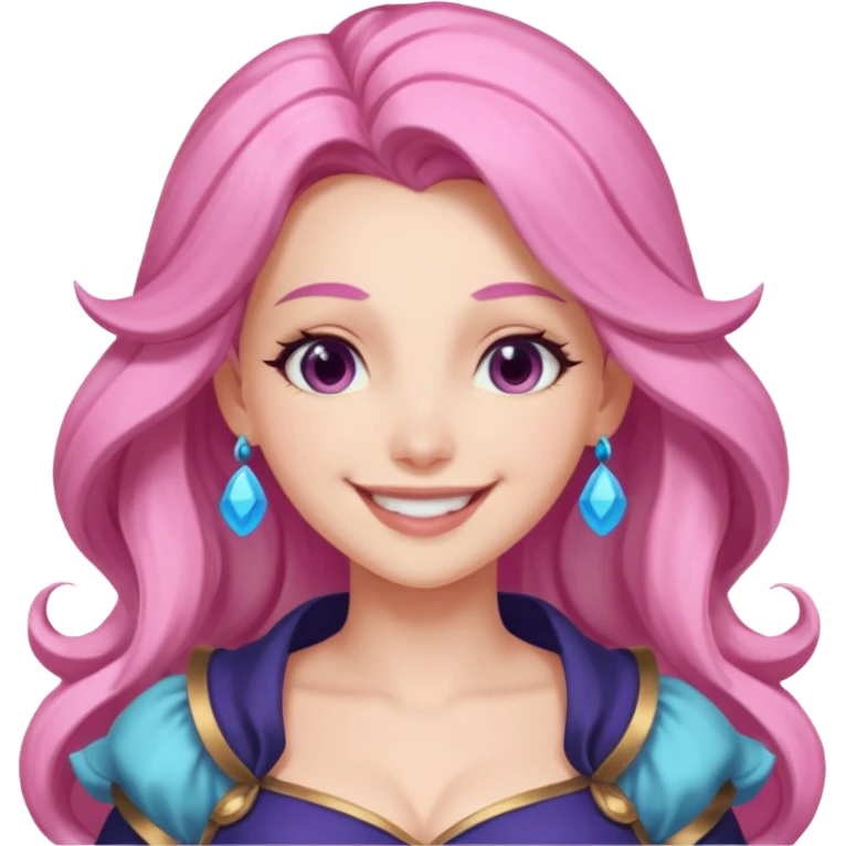 Эмодзи серафина из лиги легенд улыбается emoji