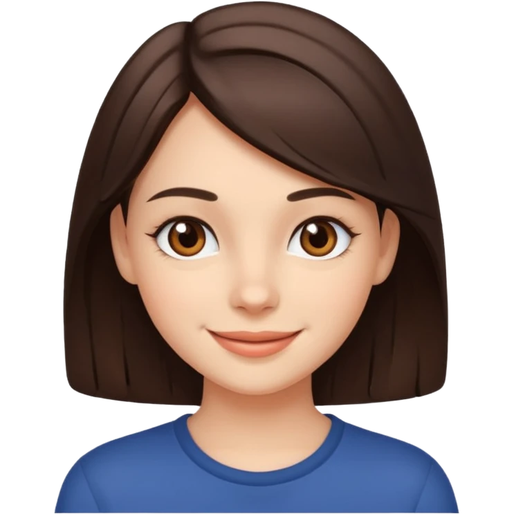 Cool brunette girl emoji