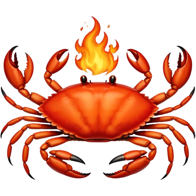 Crab in the fire emoji