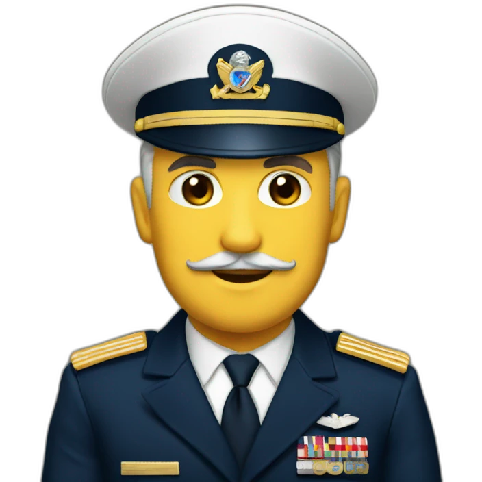 Captain navy officer with insigns emoji