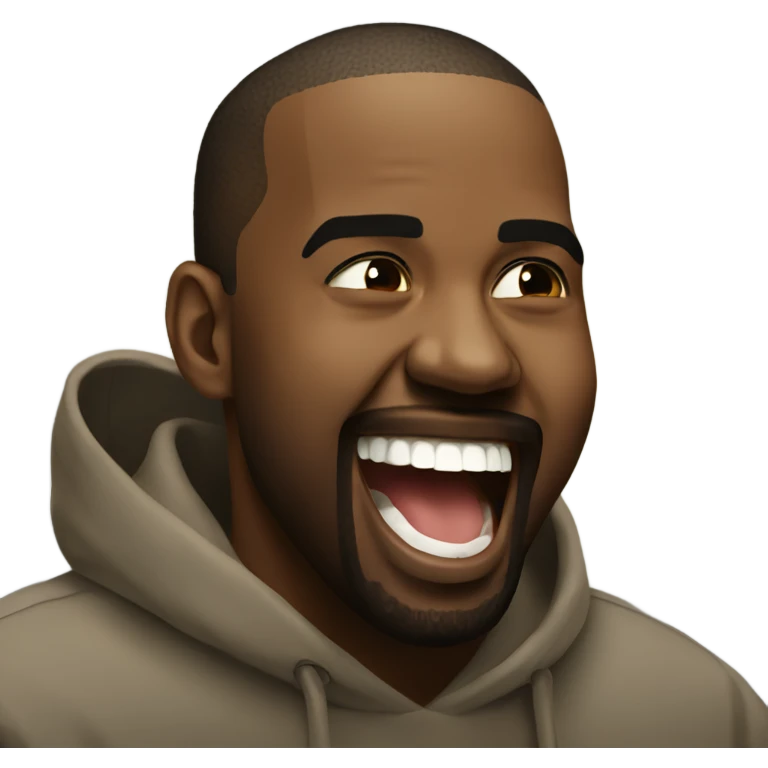 kanye laughing emoji