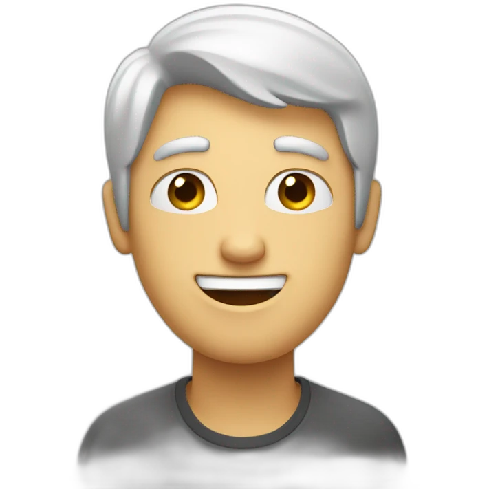 Guy whit one eye and a hand waving emoji