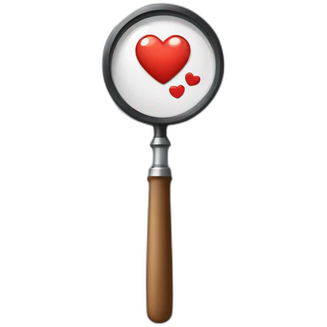 magnifying glass with line that simulates a heart rate emoji