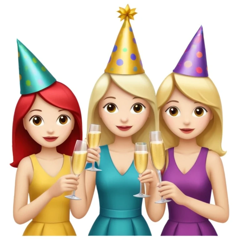 girls celebrating  emoji