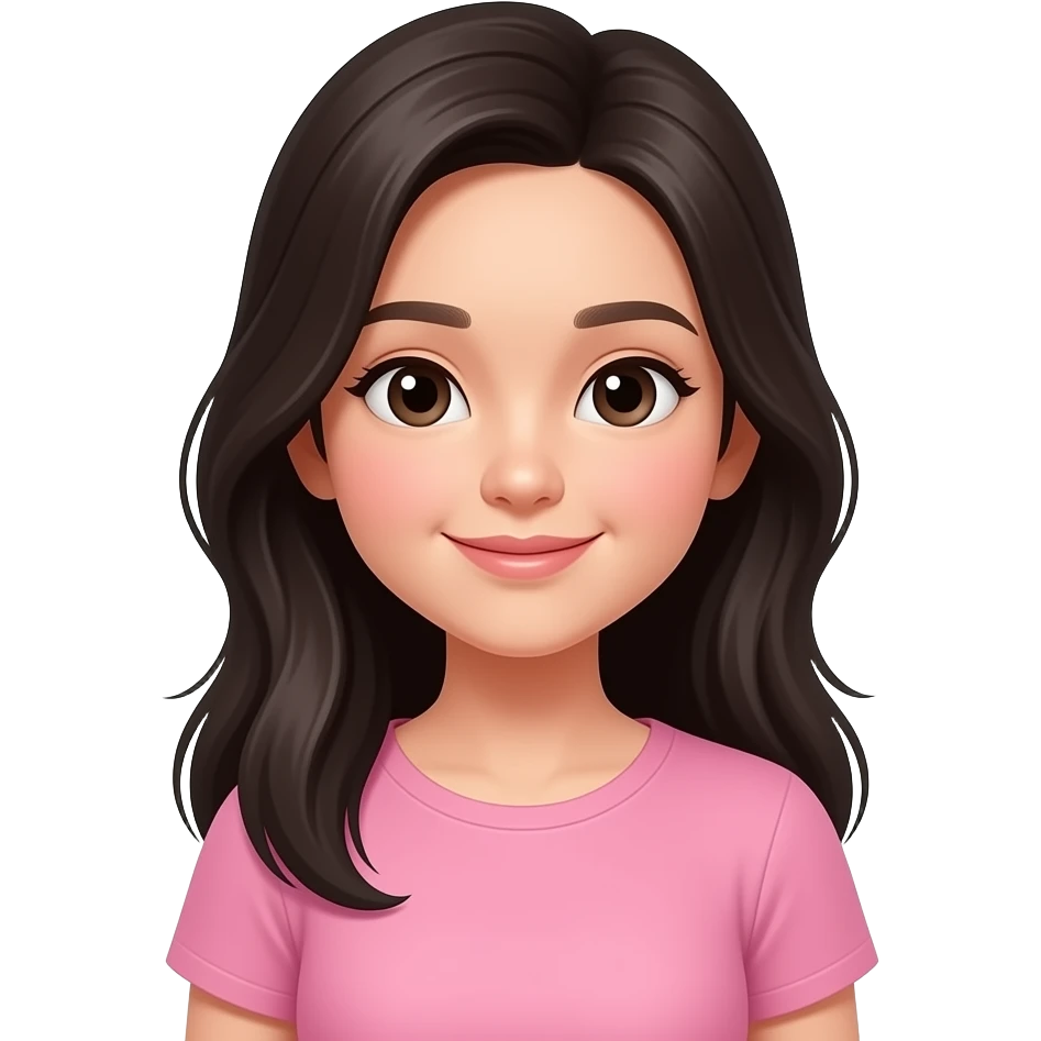 Blushing Asian girl emoji